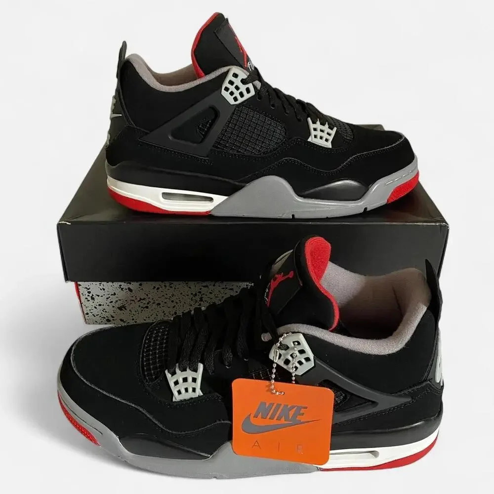 Jordan 4 retro bred 2019 - size 11 M / 12.5 W US / 44 EU
